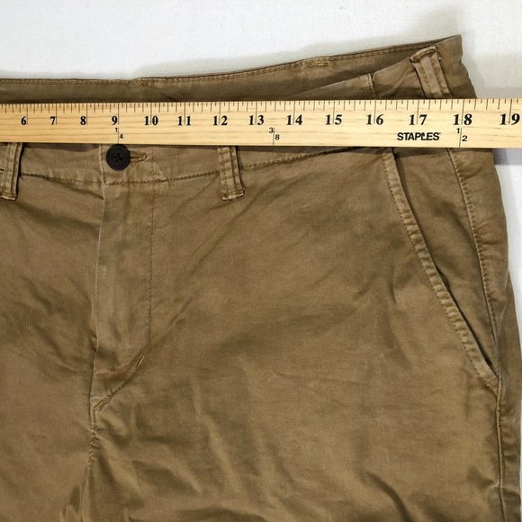 American Eagle Mens Size 40x36 Tan Khakis Cotton Original Straight Flex Jeans - Picture 5 of 7